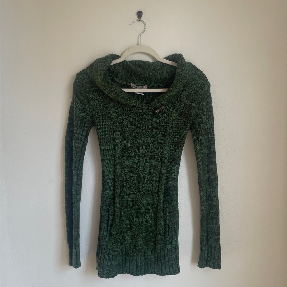 Love Change Green Knit Sweater